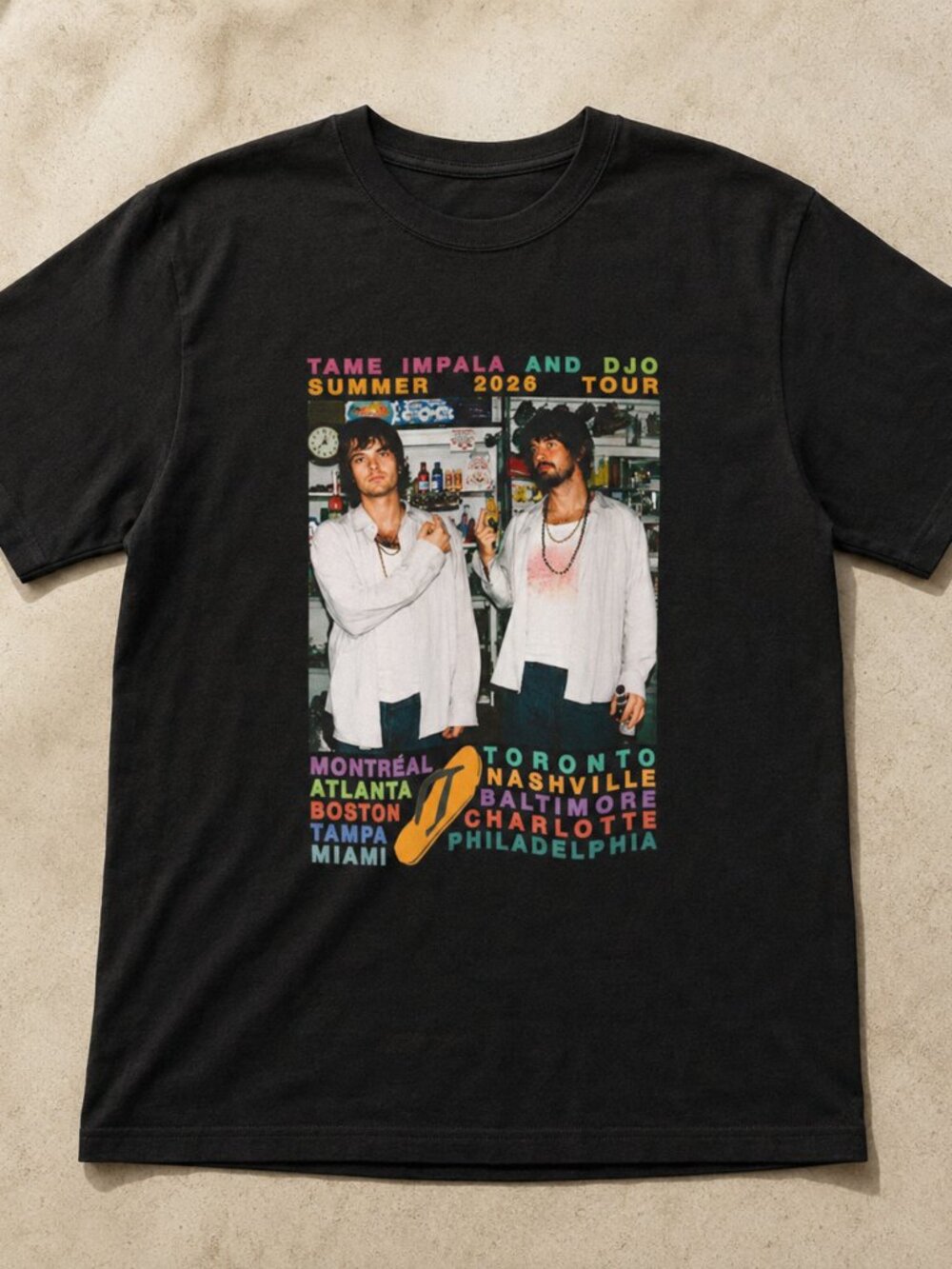 Tame Impala And Djo Summer Tour 2026 Black Unisex T-Shirt